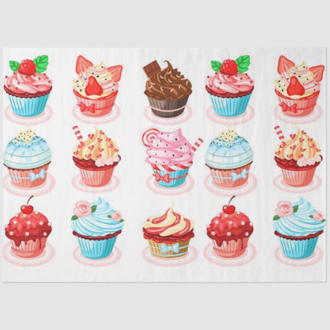 Papier Mousseline Gâteau moderne vintage Élégant (Recto)