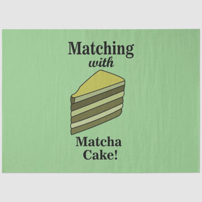 Papier Mousseline Gâteau Vert Matcha Nourriture Drôle (Recto)