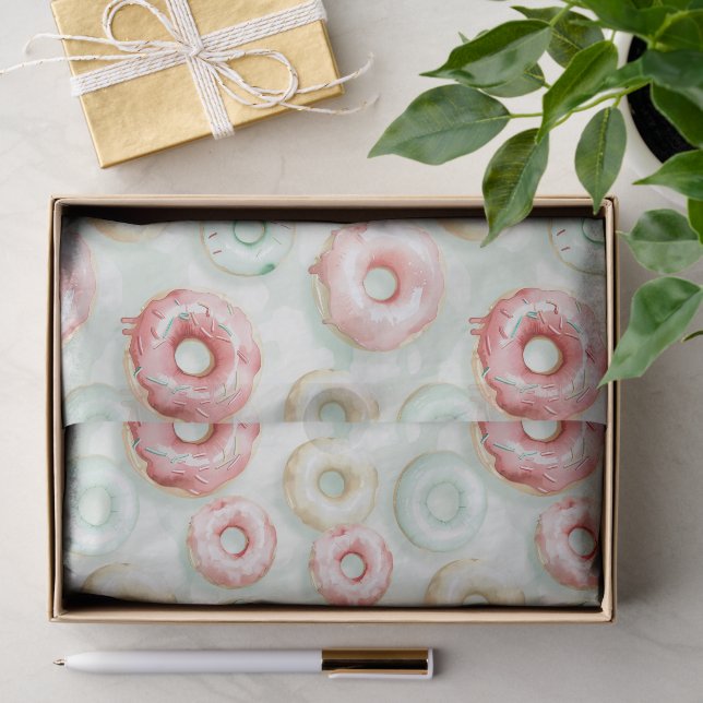 Papier Mousseline Gâteaux d'anniversaire Donuts Crème Rose (Cadeau)