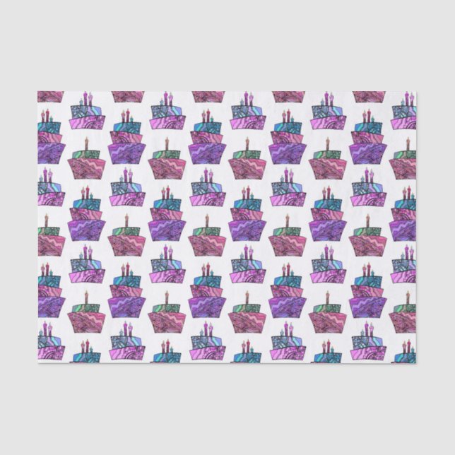 Papier Mousseline Gâteaux de Paisley (Recto)