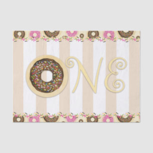 Papier Mousseline Gâteaux donut bruns avec saupoudrage de crème pour