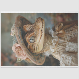 Papier Mousseline Gator bébé vintage en dentelle Dress Découpage