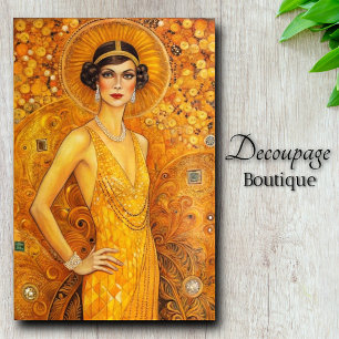 Papier Mousseline Gatsby doré Découpage de splendeur Art déco