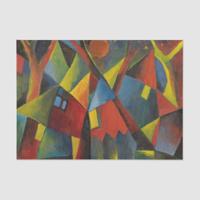 Papier Mousseline Gelbroter Mond Uber Sturzenden par Arnold Topp (Recto)