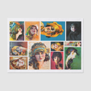 Papier Mousseline Genuine (Pas AI) Vintage 1920 Femmes Rolf Armstron