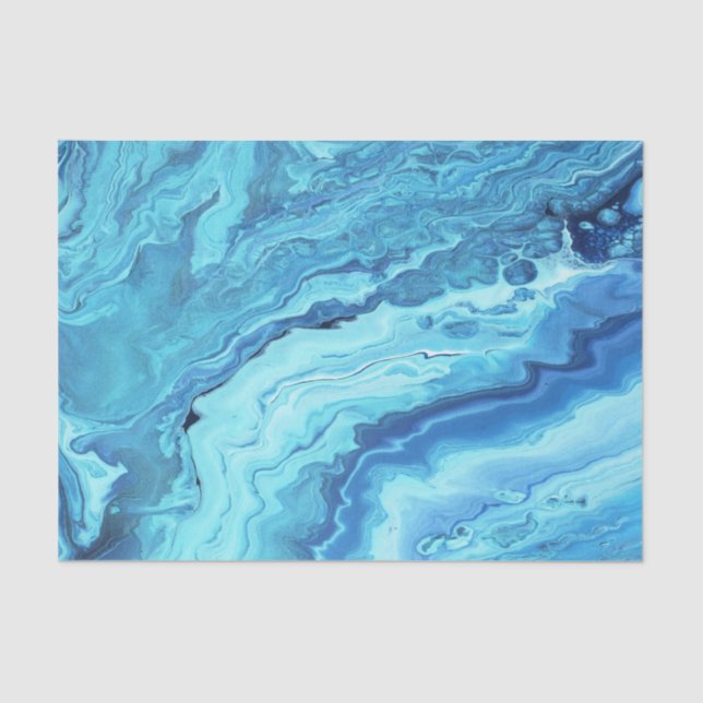 Papier Mousseline Geode turquoise (Recto)