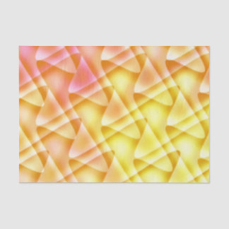 Papier Mousseline Géométrique Abstraite orange, rose et or