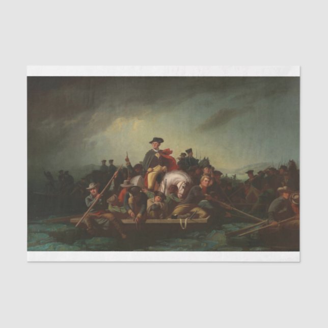Papier Mousseline George Washington Traversant le Delaware (Recto)