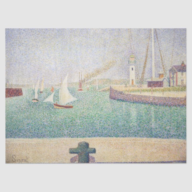 Papier Mousseline Georges Seurat - Entrée du Port de Honfleur (Recto)