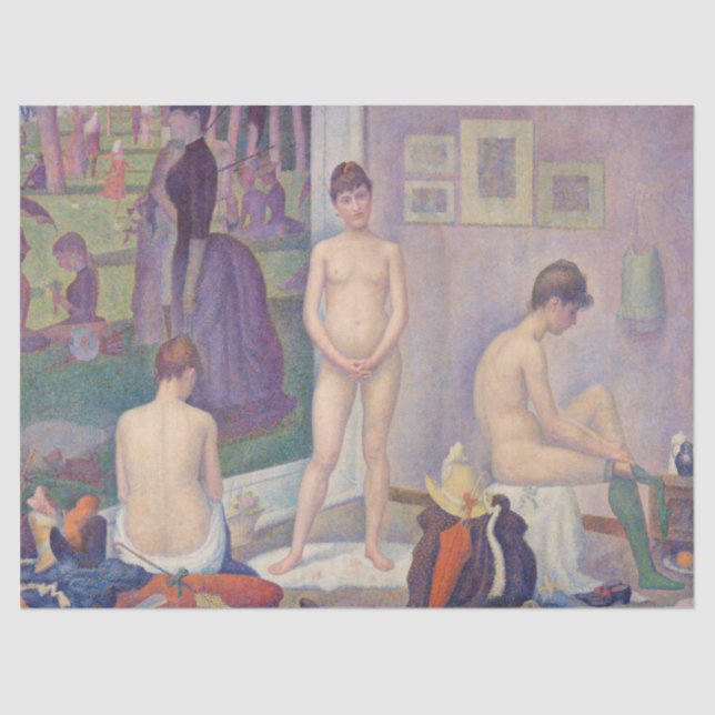 Papier Mousseline Georges Seurat - Les Modèles (Recto)