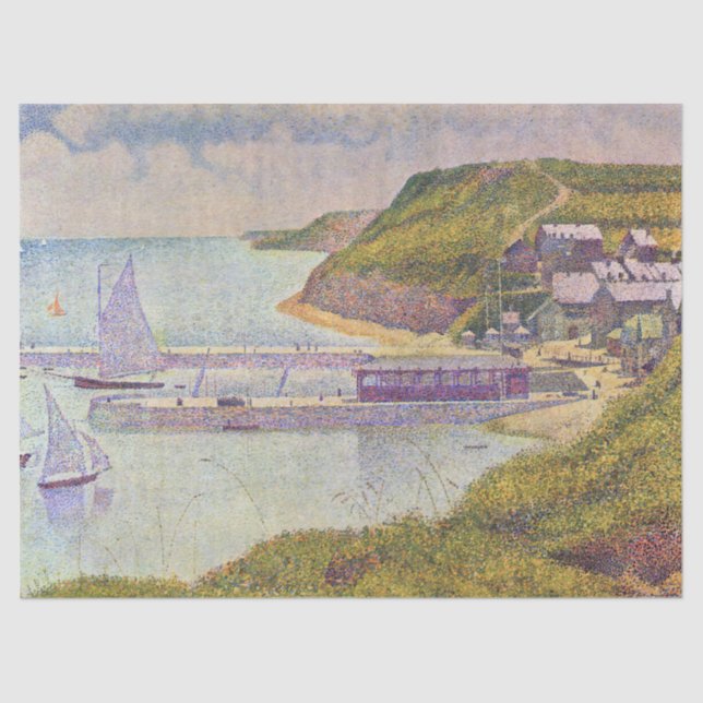 Papier Mousseline Georges Seurat - Port-en-Bessin à High Tide (Recto)