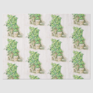 Papier Mousseline Géraniums de Cézanne Impression botanique vintage