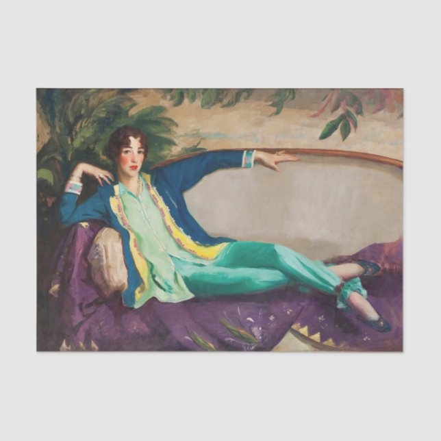 Papier Mousseline Gertrude Vanderbilt Whitney par Robert Henri (Recto)