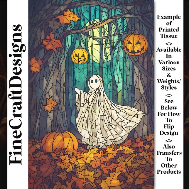 Papier Mousseline Ghost en verre de verre de lunette AB5 Découpage (Créateur téléchargé)