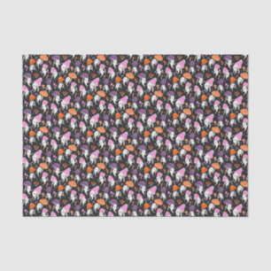 Papier Mousseline Ghosts d'Halloween mignon avec Champignons Découpa