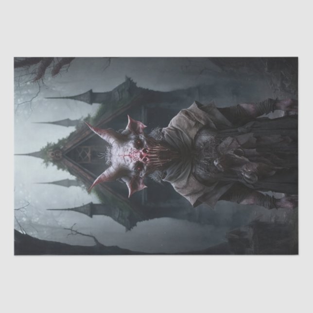 Papier Mousseline Ghoul effrayant - Créature de porc (Recto)