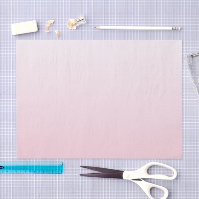 Papier Mousseline Gilry Minimalist Blush Pink Ombre Gradient (Artisanat)
