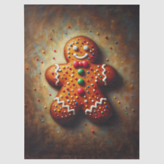 Papier Mousseline Gingerbread Cookie Christmas Art