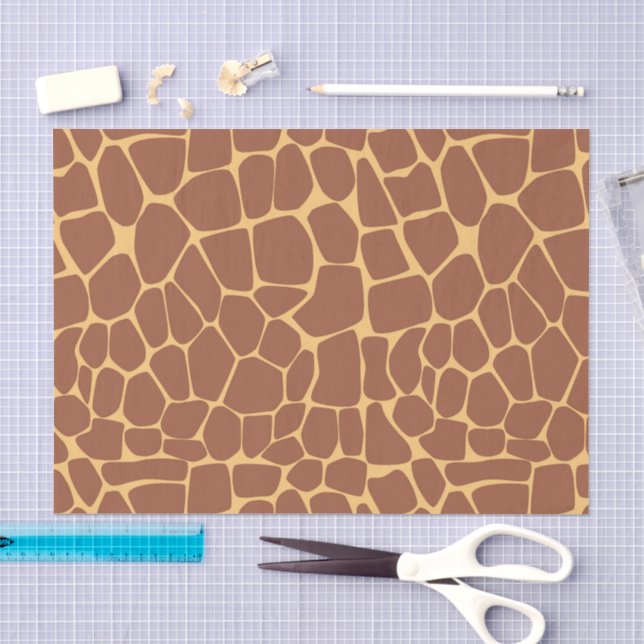 Papier Mousseline Girafe Classique Marron Brun Découpe Bold (Artisanat)