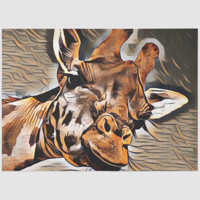 Papier Mousseline Girafe d'art (Recto)