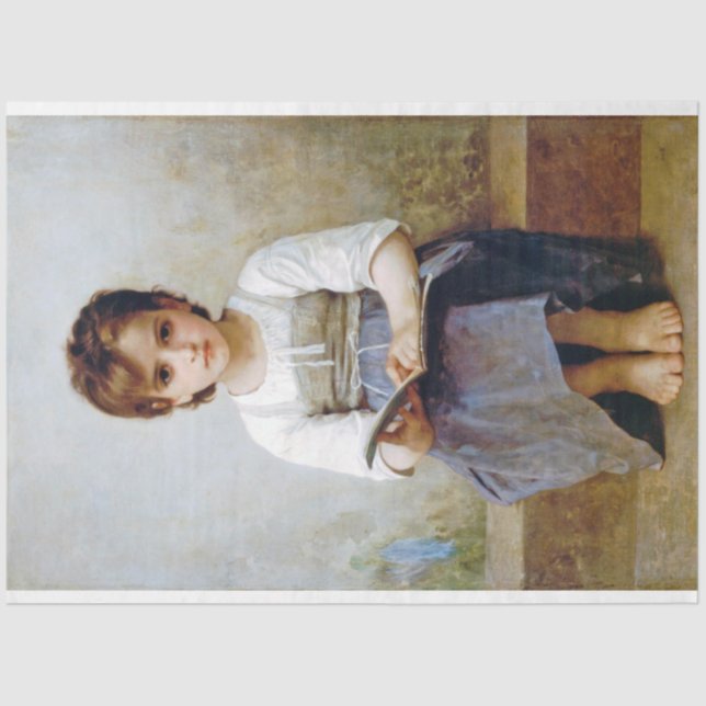 Papier Mousseline Girl, Bouguereau (Recto)