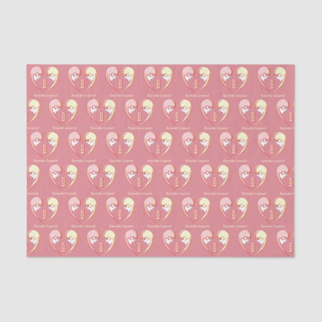 Papier Mousseline Girly BFF Karaoke Love Heart (Recto)