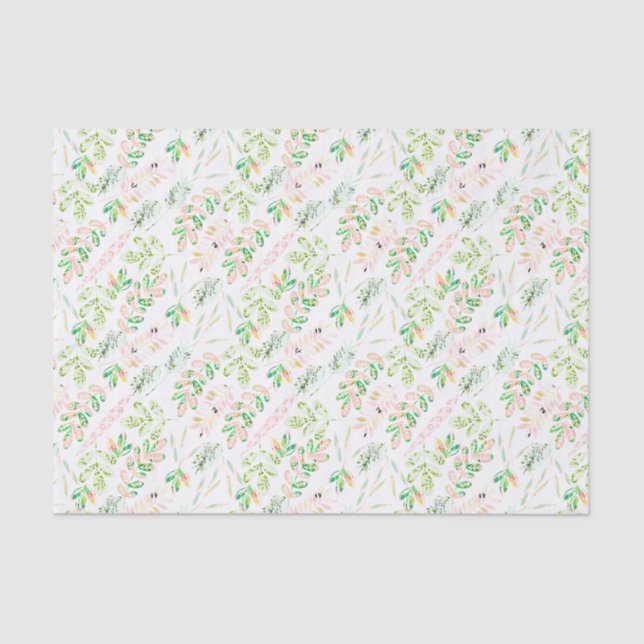 Papier Mousseline Girly tropical de ressort personnalisé (Recto)