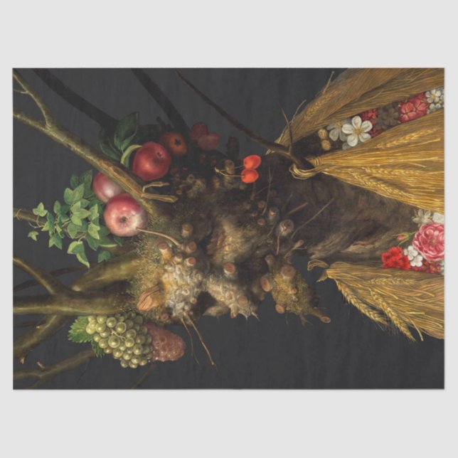 Papier Mousseline Giuseppe Arcimboldo - Quatre saisons en une tête (Recto)