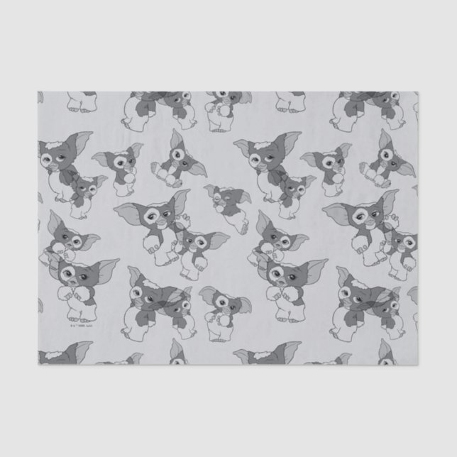 Papier Mousseline Gizmo | Black & White Pattern (Recto)