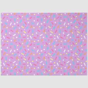 Papier Mousseline Glaçage violet et paillettes pour donuts