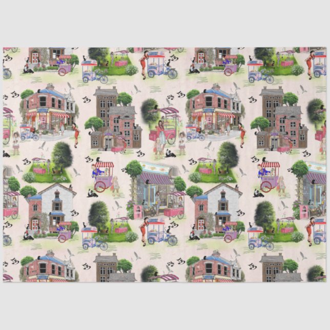 Papier Mousseline Glace Country Fair (Recto)