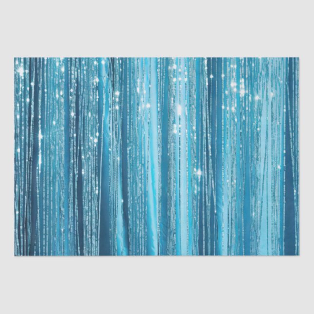 Papier Mousseline Glam Aqua Sparkle Stripes (Recto)