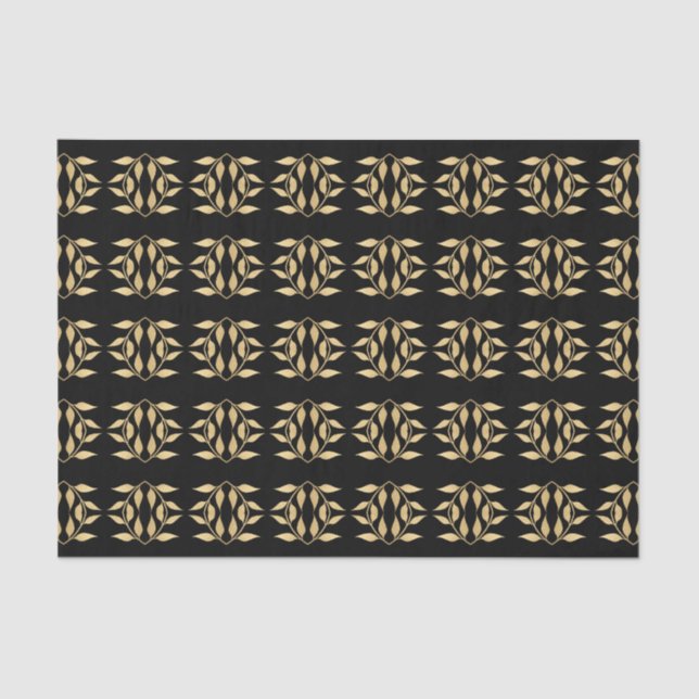 Papier Mousseline Glam Black Gold Abstrait Motif graphique (Recto)