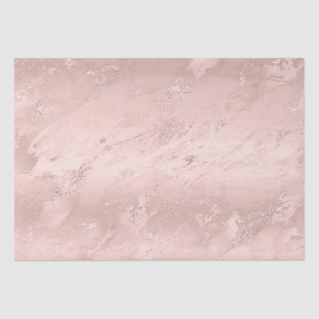 Papier Mousseline Glam Girl Blush rose brillant marbre (Recto)
