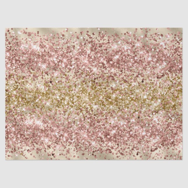 Papier Mousseline Glam Girl Gold Pink Parties scintillant Sparkle Co (Recto)