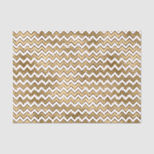 Papier Mousseline Glam Gold White Zigzag