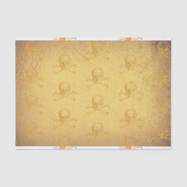 Papier Mousseline Glam gothique d'Halloween |Crâne | (Recto)