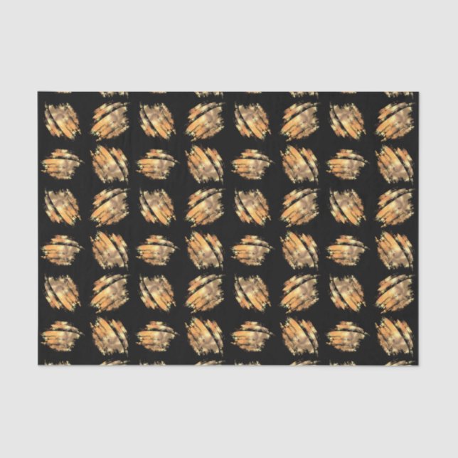 Papier Mousseline Glam moderne noir et or (Recto)