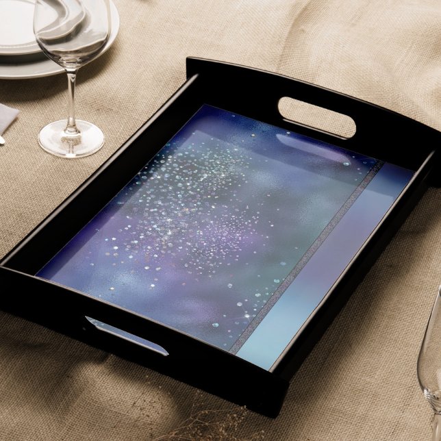 Papier Mousseline Glam Nautique de sirène | Bleu foncé violet Turquo (Créateur téléchargé)