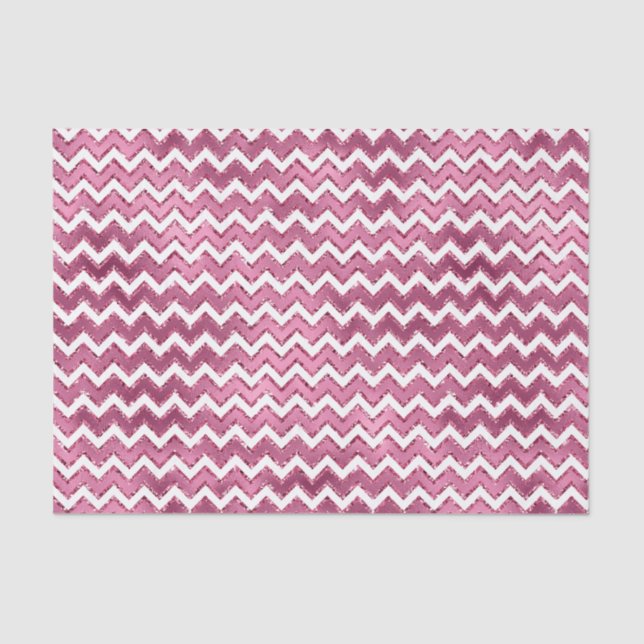 Papier Mousseline Glamme rose blanc Zigzag (Recto)