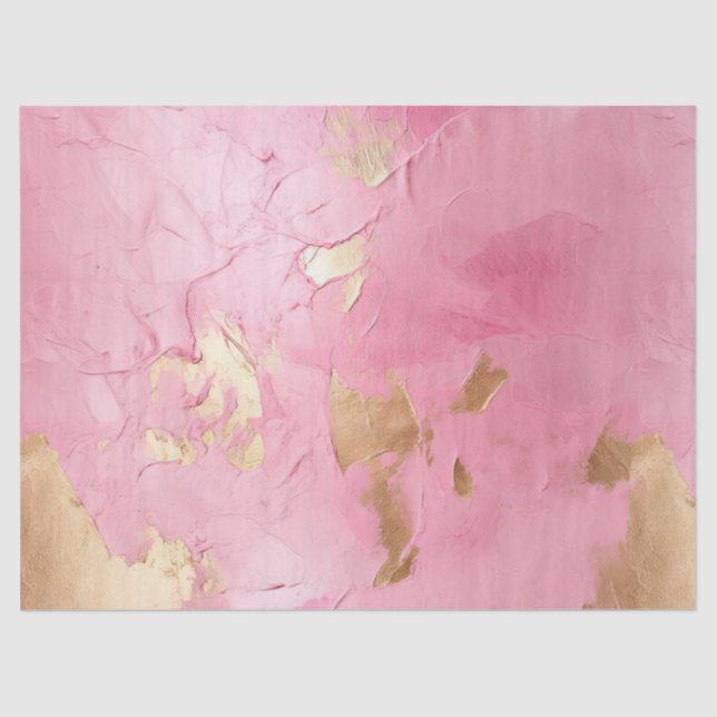 Papier Mousseline Glamme rose fille or (Recto)