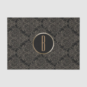 Papier Mousseline Glamour Rustique Burlap Royal Damask Chic Monogram
