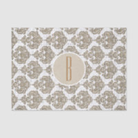Glamour Rustique Toile de Jute Royale Damassé Chic