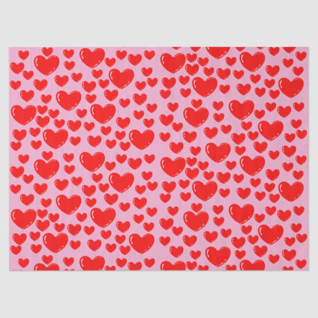 Papier Mousseline glass hearts (Recto)