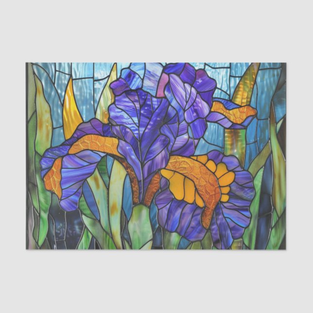 Papier Mousseline Glass Iris 2D (Recto)