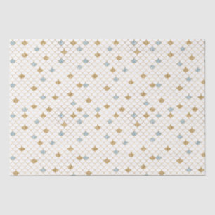 Papier Mousseline Glitzy Mermaid Blue Gold Sparkle