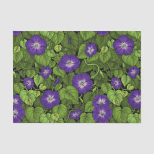 Papier Mousseline Gloire du matin en violet et vert