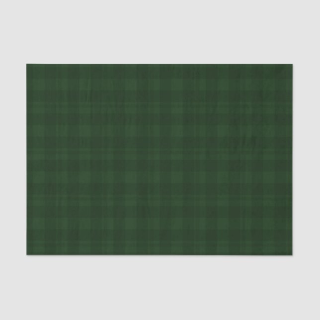 Papier Mousseline Glory Christmas Green Tartan (Recto)
