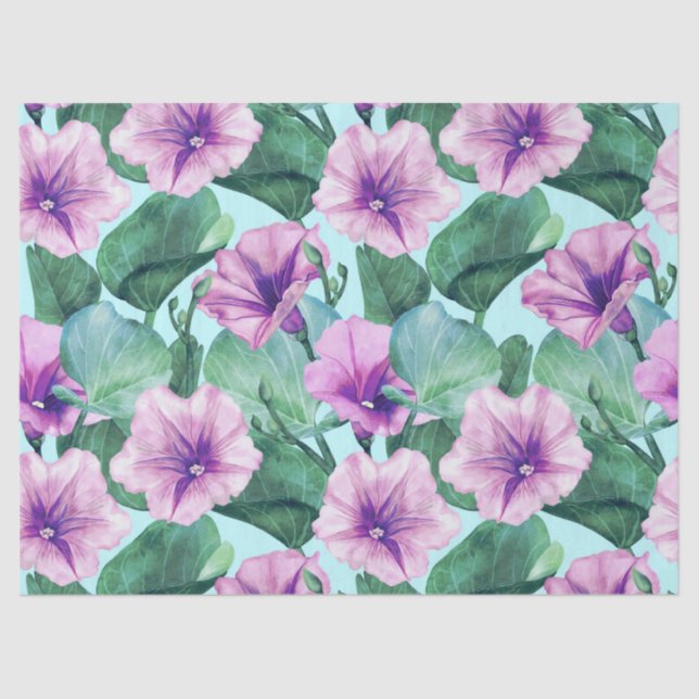Papier Mousseline Glory Floral Retro Motif (Recto)