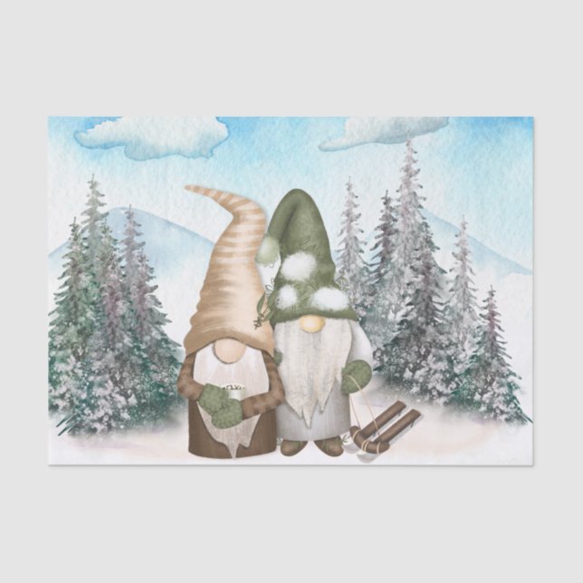 Papier Mousseline Gnome Christmas, Gnome Winter (Recto)